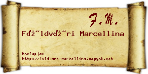 Földvári Marcellina névjegykártya